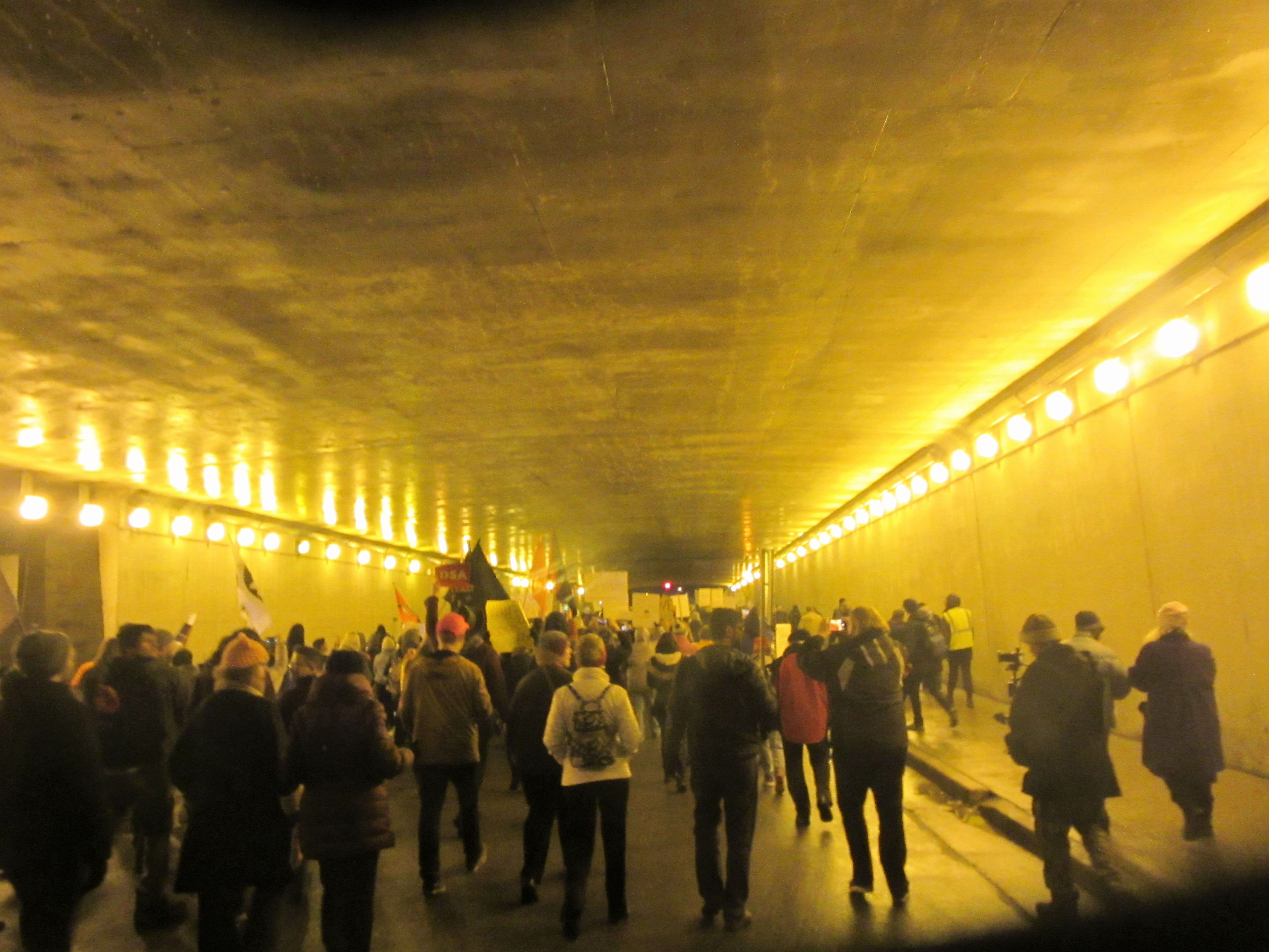 protest tunnel